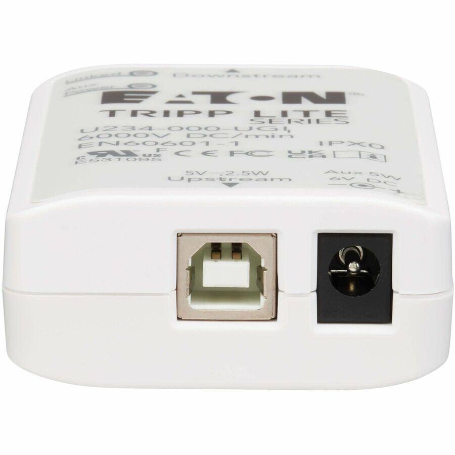 EATON TRIPP LITE SERIES  
U234-000-UGI  
234 VO004 DC/min  
EN60601-1  
IPX0  
6000V DC/DC  
5V -2.5W  
Upstream  
Aux SW  
SV  
FC  
CE  
5531095  
Downstream