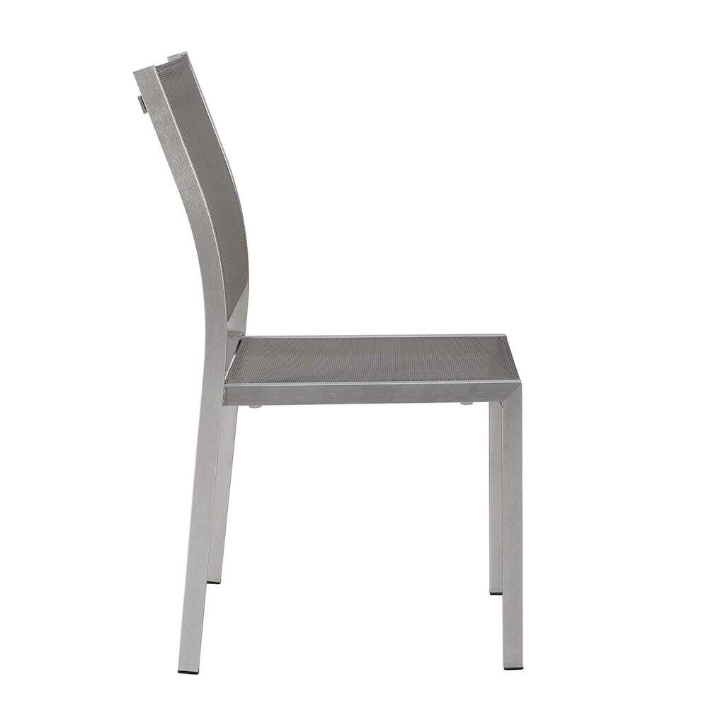 Alt View 2. Modway - Shore Outdoor Patio Aluminum Side Chair Set of 2 - Gray.