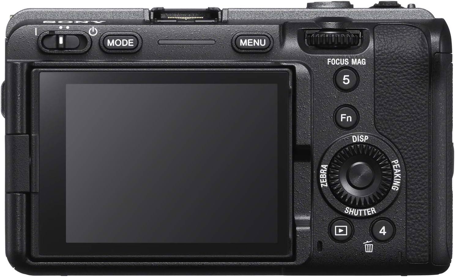 SONY MODE MENU FOCUS MAG 5 Fn DISP ZEBRA PEAKING SHUTTER 4
