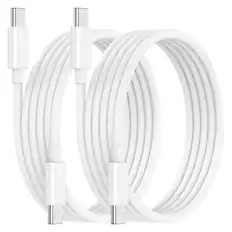 Front. Entronix - Entronix 6FT USB-C Charger Cable - 2-Pack, Fast Charging & Data Transfer, Universal Compatibility - white.