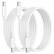 Front. Entronix - Entronix USB-C to USB-C Charger Cable - 2-Pack, 3FT Fast Charging & Data Transfer - white.