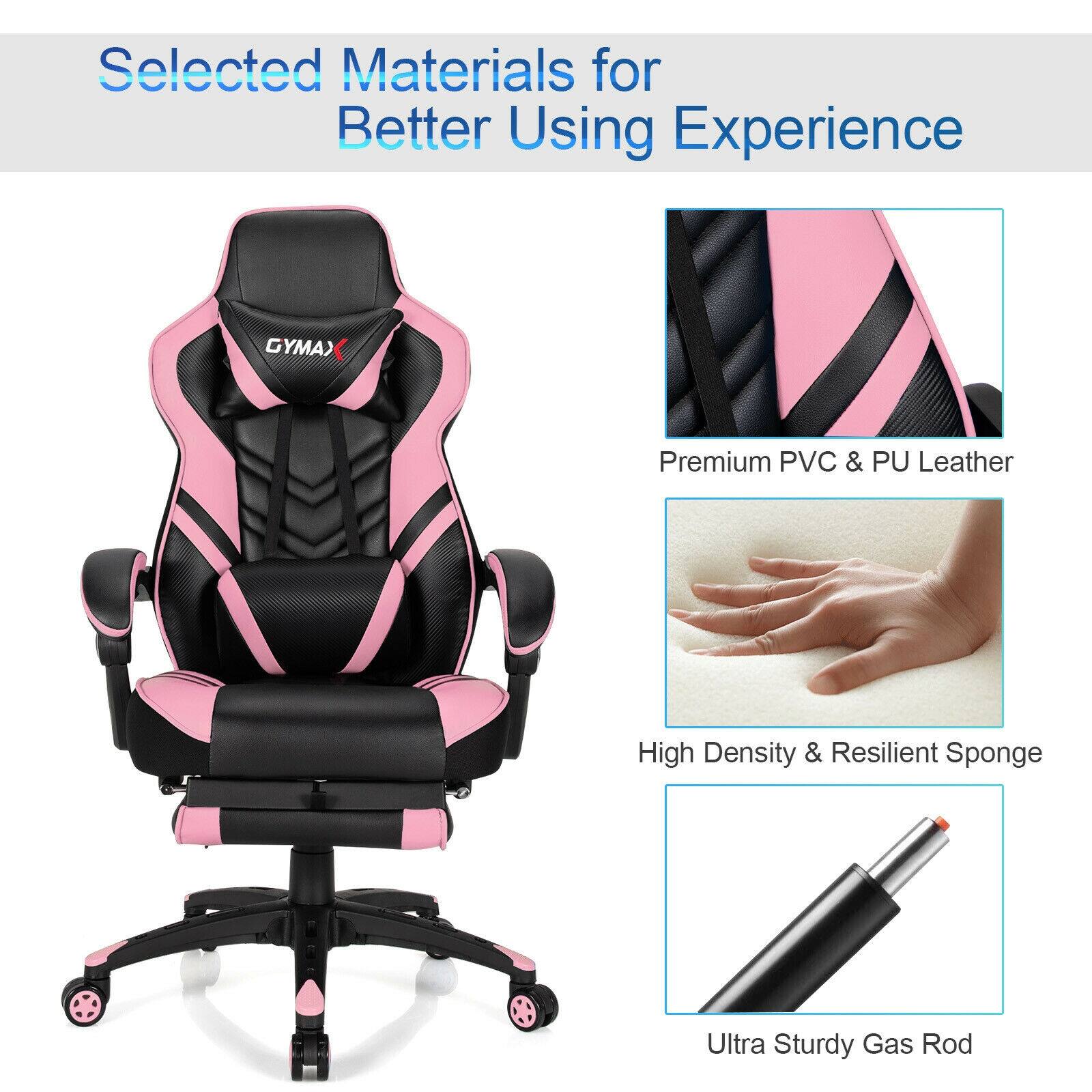 Selected Materials for Better Using Experience

GYMAX

Premium PVC & PU Leather

High Density & Resilient Sponge

Ultra Sturdy Gas Rod