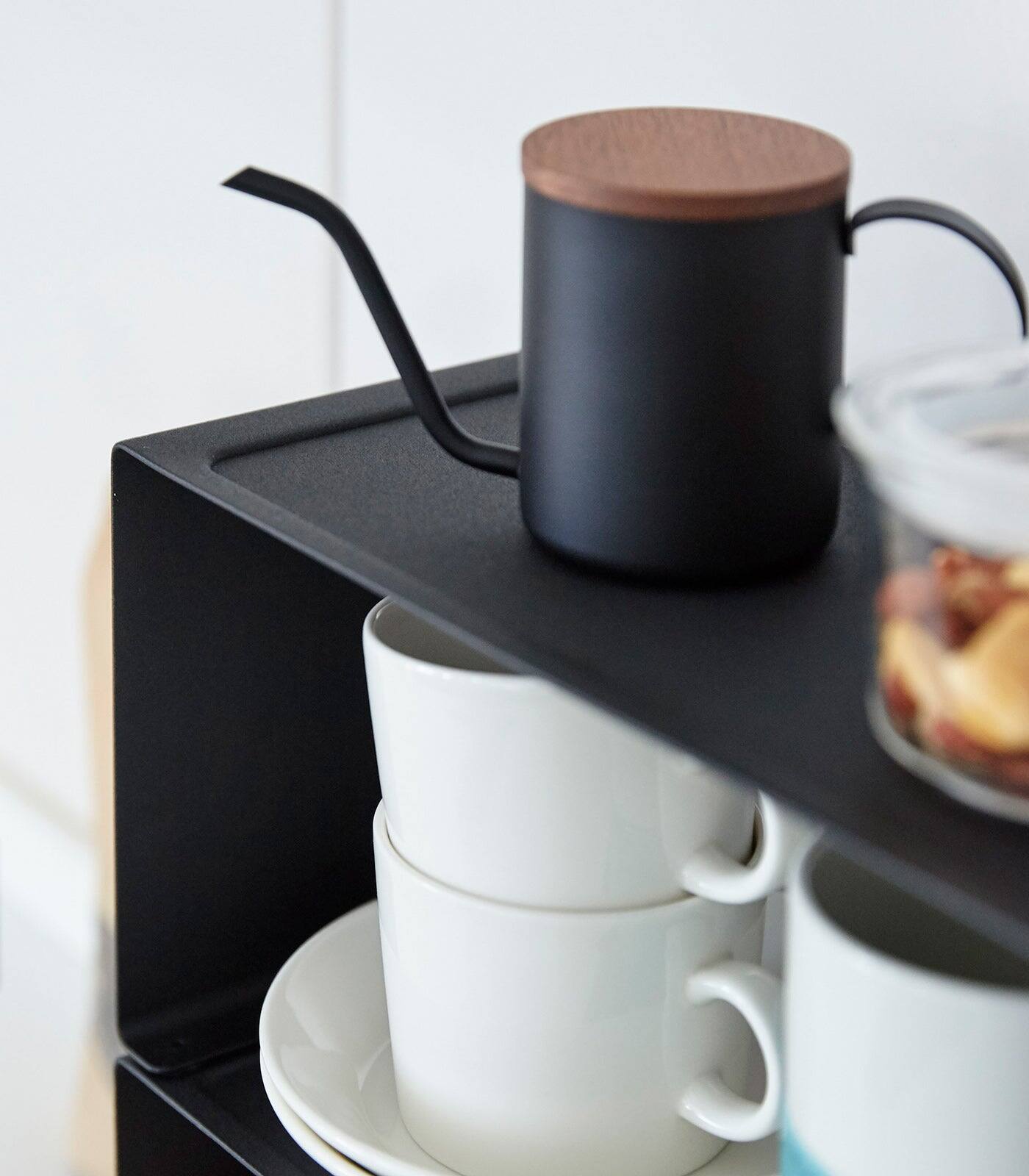 Alt View 10. Yamazaki Home - Stackable Countertop Shelf - Two Sizes - Steel - Black.