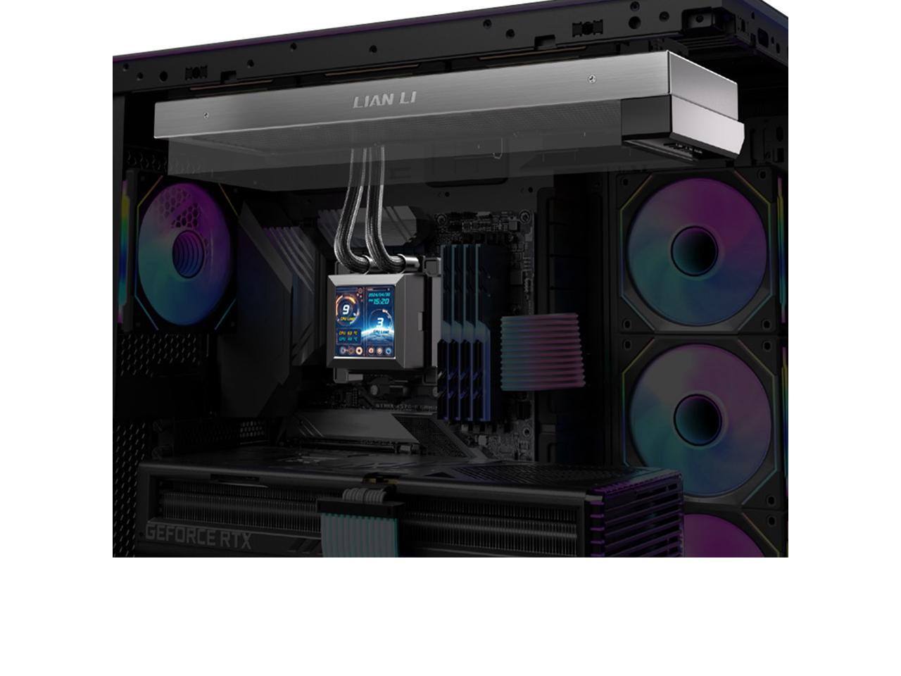 Lian Li HydroShift LCD 360 水冷 NO FAN Lian Li Hydroshift 360 AIO Side Mount Cool Path 2.88 LCD 480x480