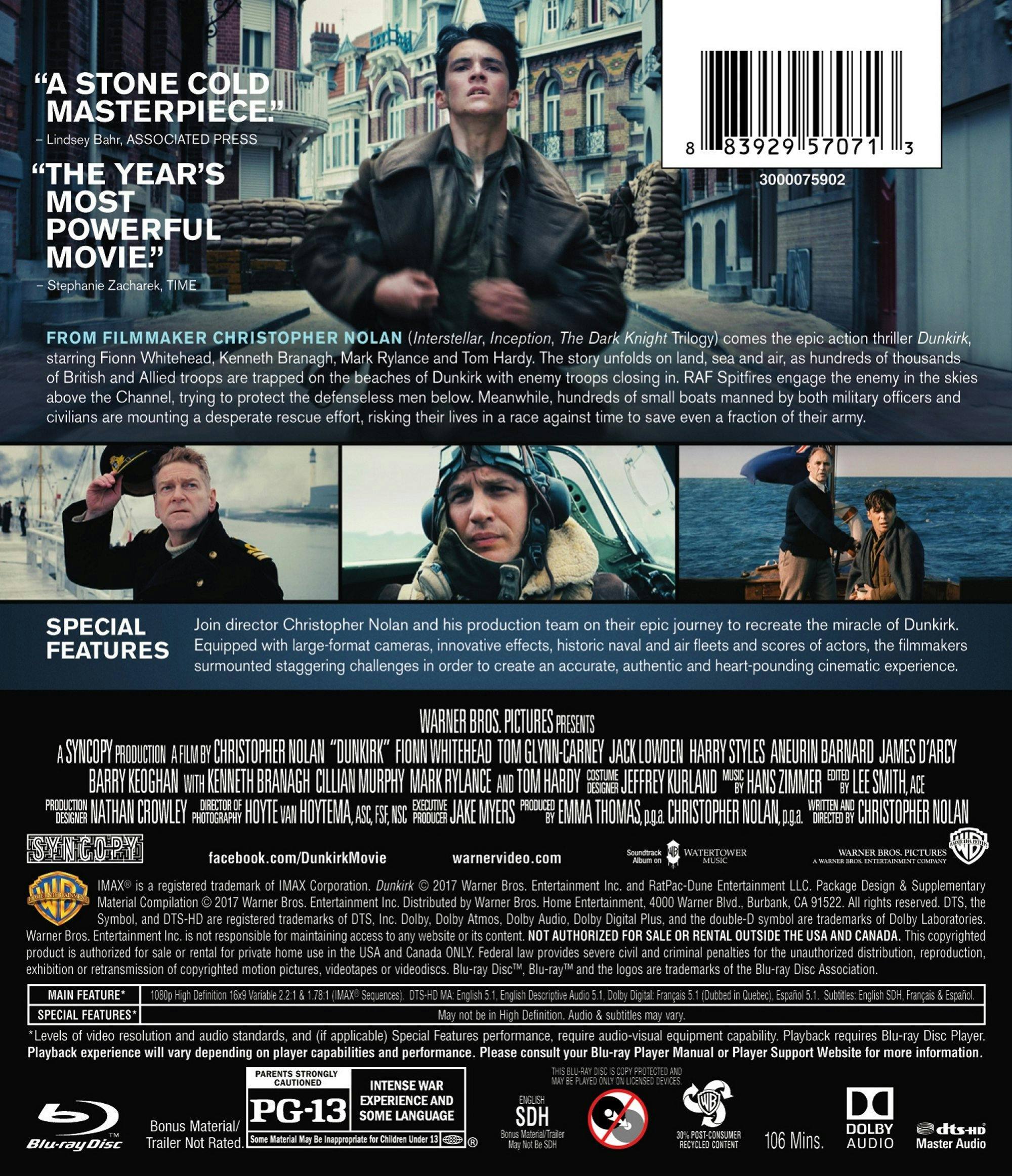 Back. Dunkirk (Box Set) [Blu-Ray].