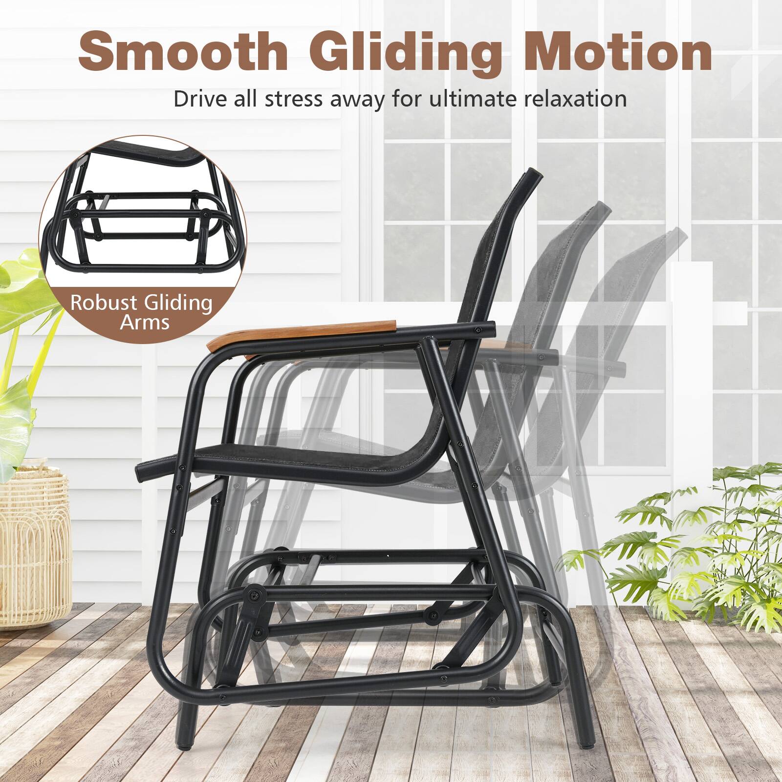 Smooth Gliding Motion  
Drive all stress away for ultimate relaxation  

Robust Gliding Arms