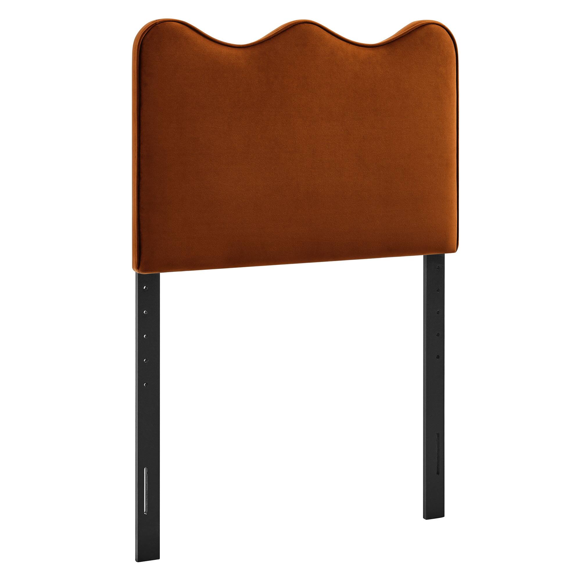 Angle. Modway - Athena Upholstered Headboard by Modway - Rust.