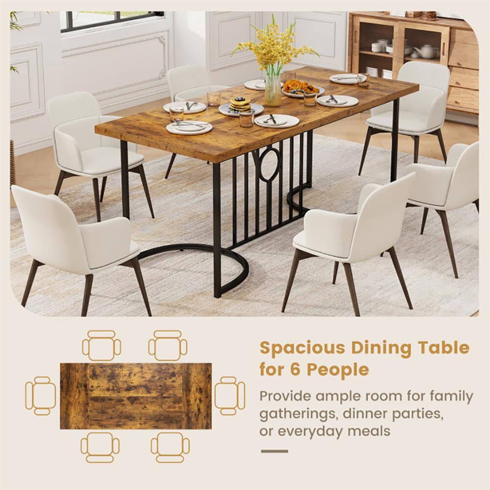 A Spacious Dining Table for 6 People  
Provide ample room for family gatherings, dinner parties, or everyday meals