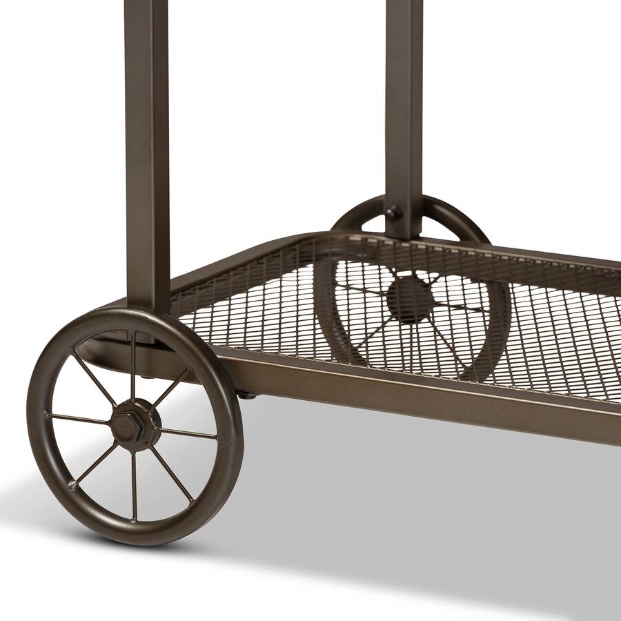 Baxton Studio Terence Vintage Rustic Industrial Finished Wood and ...