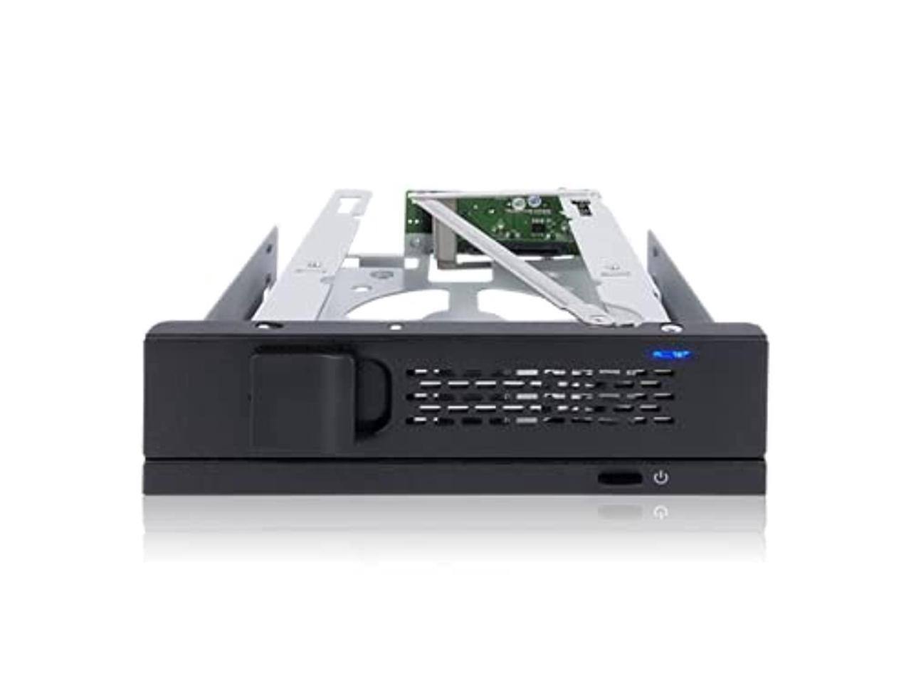 Alt View 6. Icy Dock - Icy Dock MB171SP-1B | Tray-less 3.5" SAS/SATA HDD Mobile Rack Enclosure for 5.25" Bay | TurboSwap.