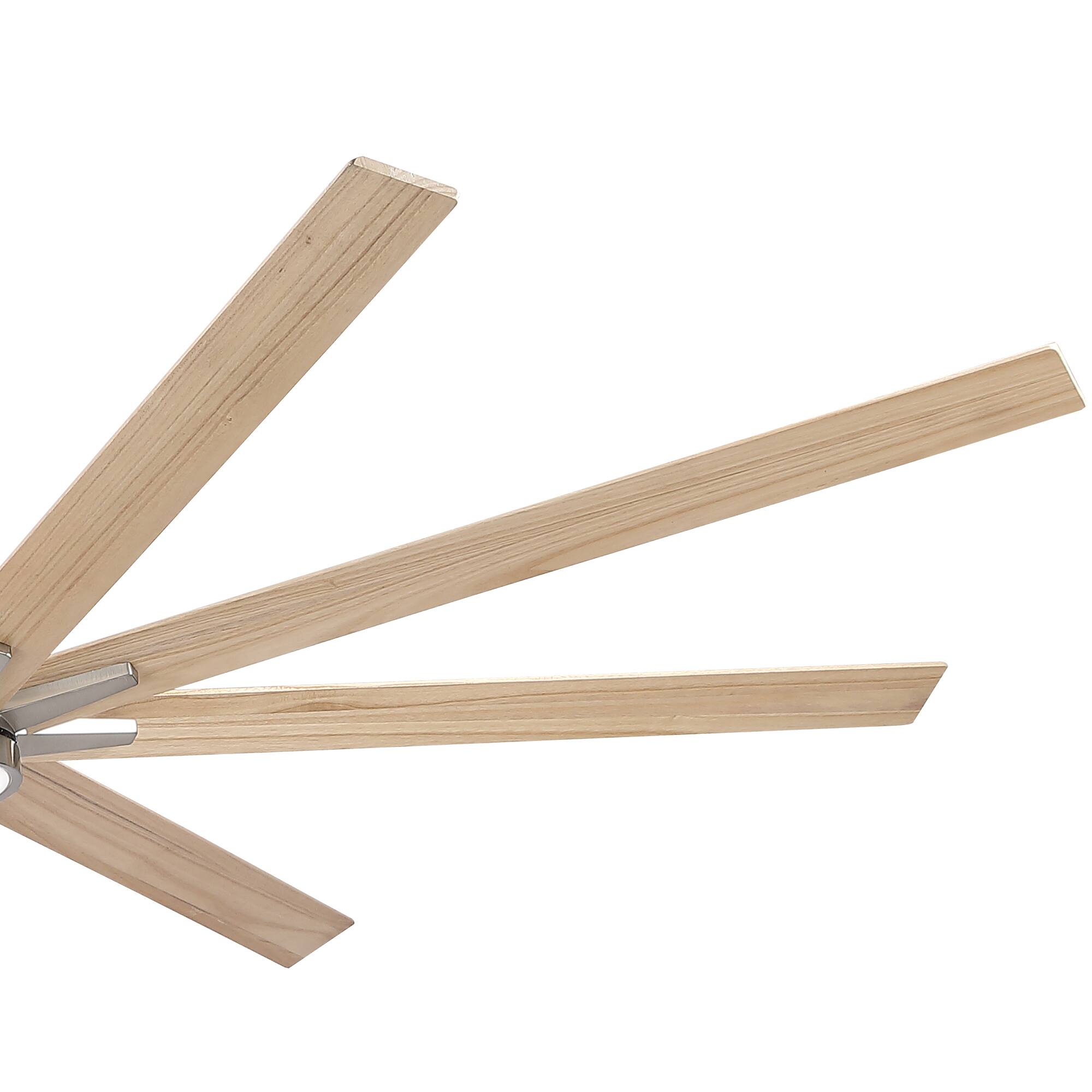 Back. Sofucor - Large 84'' Ceiling Fan with Lights Modern Industrial Ceiling Fan 8 Blades for Living Room Farmhouse Quiet Reversible DC - Nickel.