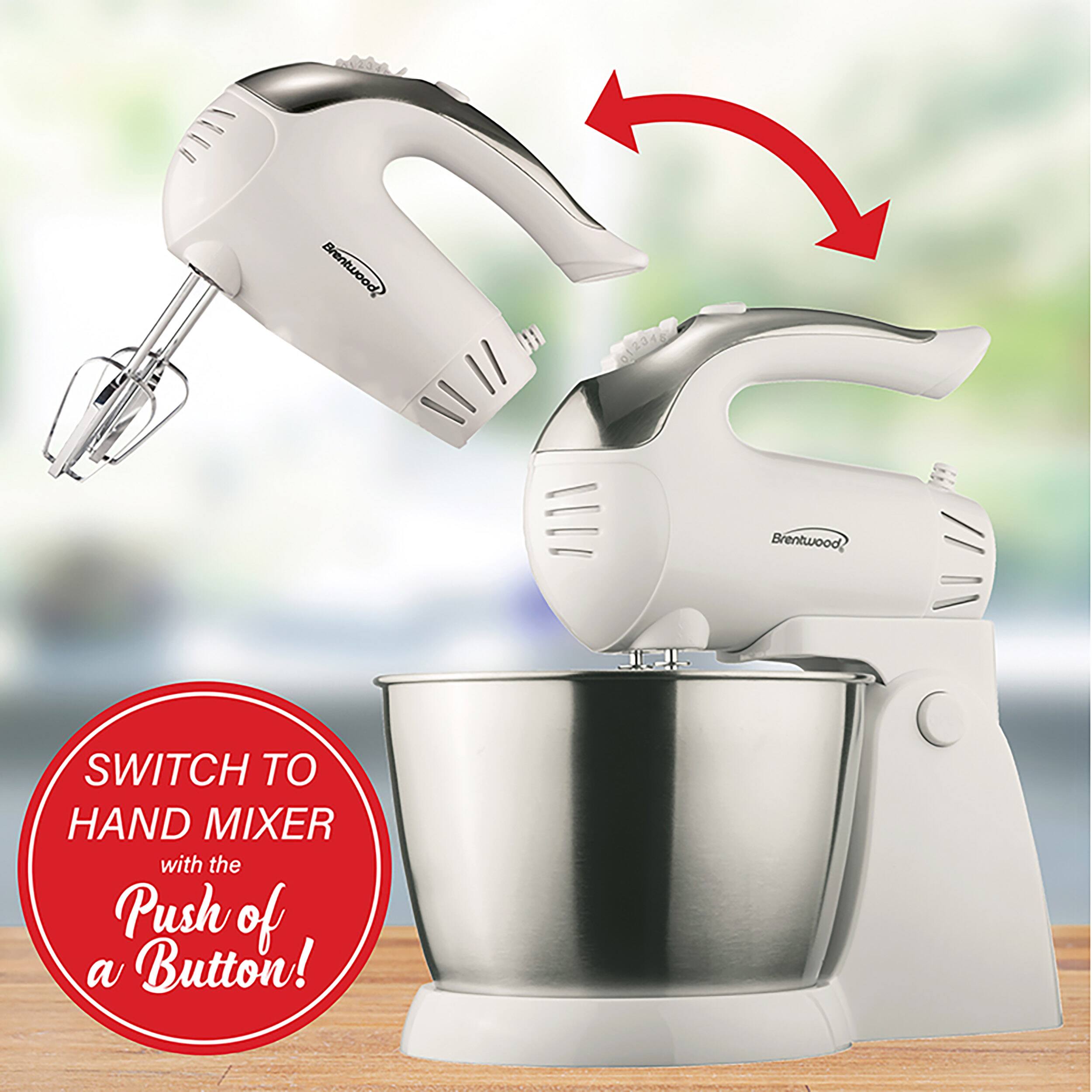 Brentwood, Brentwood SWITCH TO HAND MIXER with the Push of a Button!