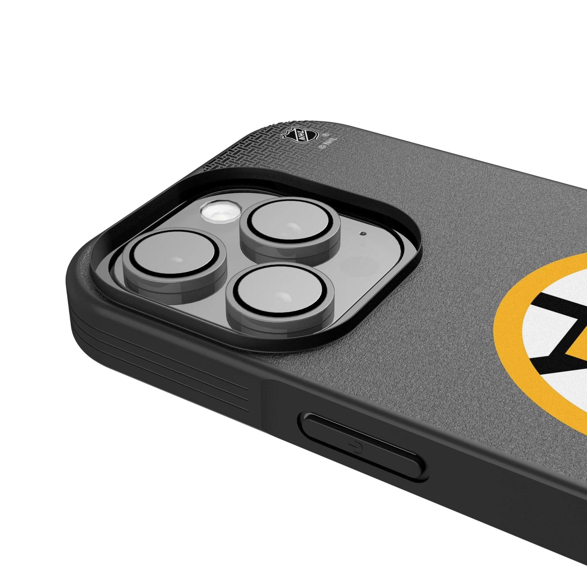 Alt View 3. Keyscaper - Linen Logo iPhone Bump Case - 15 Pro Max - Black.