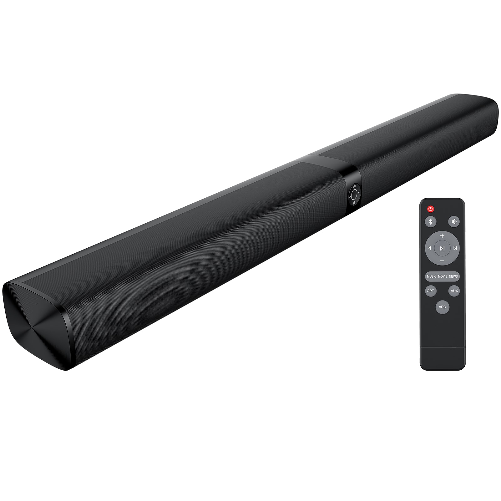 COWIN - 2 in 1 Separable Bluetooth TV Soundbar Home Audio with Arc Optical AUX Connect - Black