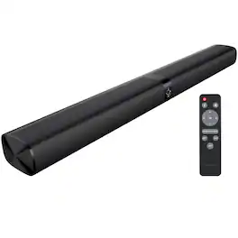 COWIN - 2 in 1 Separable Bluetooth TV Soundbar Home Audio with Arc Optical AUX Connect - Black