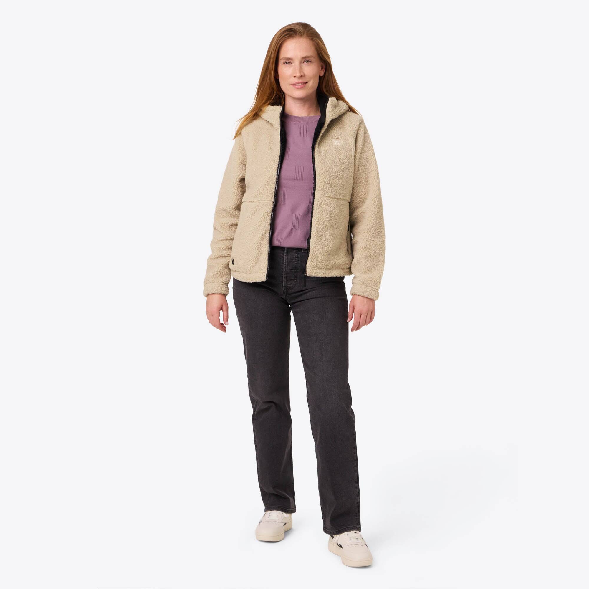 Alt View 2. Mobile Warming - App Controlled Women's Upland Full Zip Sherpa Heated Jacket - Coffee.
