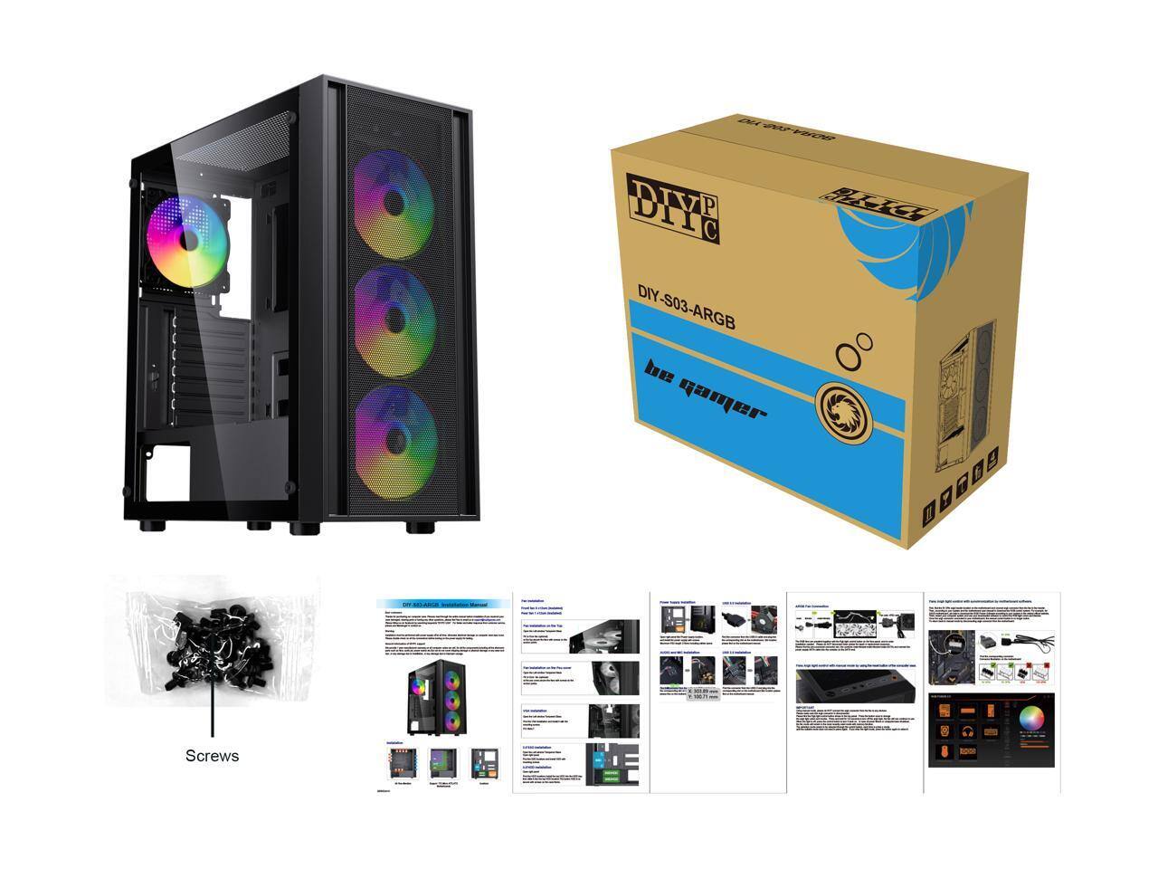 DIYPC DIY-S03-ARGB

be quiet!

Screws

DIYPC DIY-S03-ARGB

Features:
- 3 x 120mm RGB fans
- 2 x 120mm RGB fans
- 1 x 120mm RGB fan
- 1 x 240mm radiator support
- 1 x 360mm radiator support
- 1 x 280mm radiator support
- 1 x 240mm radiator support
- 1 x 120mm fan support
- 1 x 120mm fan support
- 1 x 120mm fan support
- 1 x 120mm fan support
- 1 x 120mm fan support
- 1 x 120mm fan support
- 1 x 120mm fan support
- 1 x 120mm fan support
- 1 x 120mm fan support
- 1 x 120mm fan support
- 1 x 120mm fan support
- 1 x 120mm