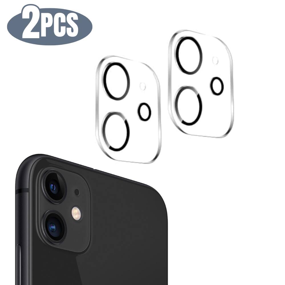 Alt View 1. Qixxronics - 2pack Camera Lens Protector for iPhone 12 Camera Lens Shield Tempered Glass Lens Cover for iPhone 12 - Clear.