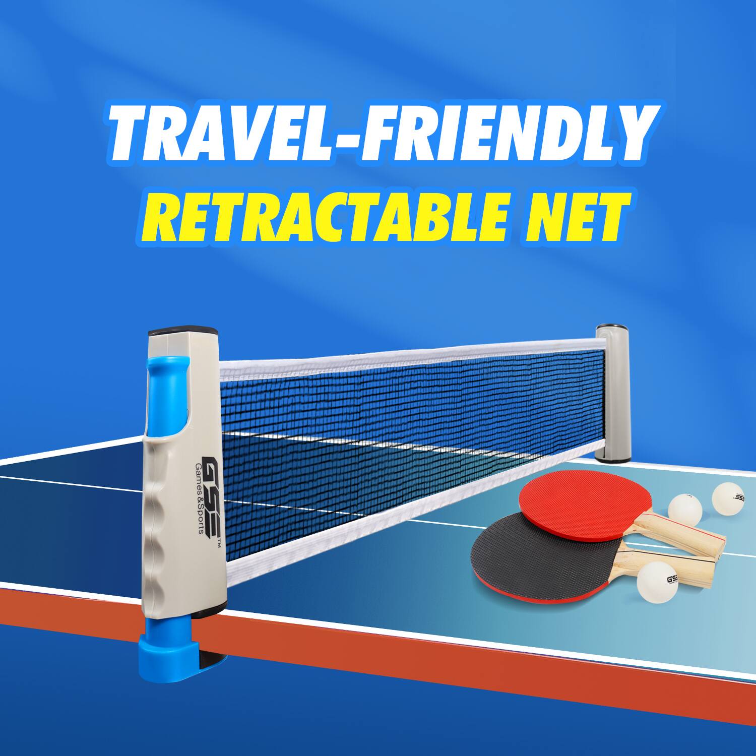 TRAVEL-FRIENDLY RETRACTABLE NET am es Sports GSE 135