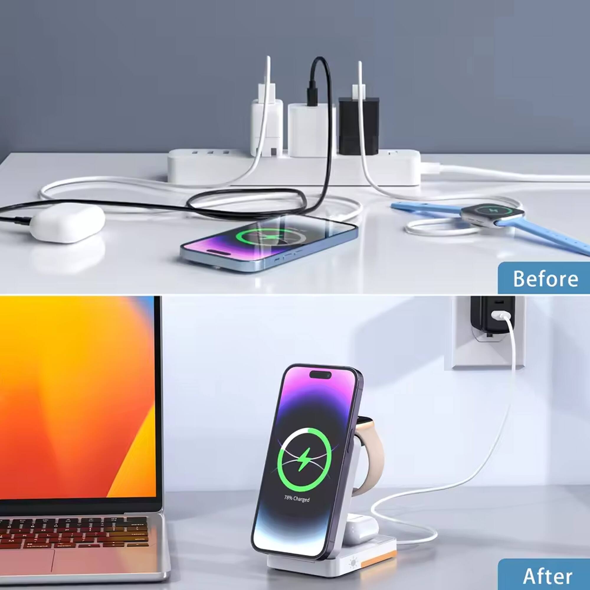 Before 70% Charged - 2 - - - - I d . A a 1 - E . - " - 3 1 4 - After