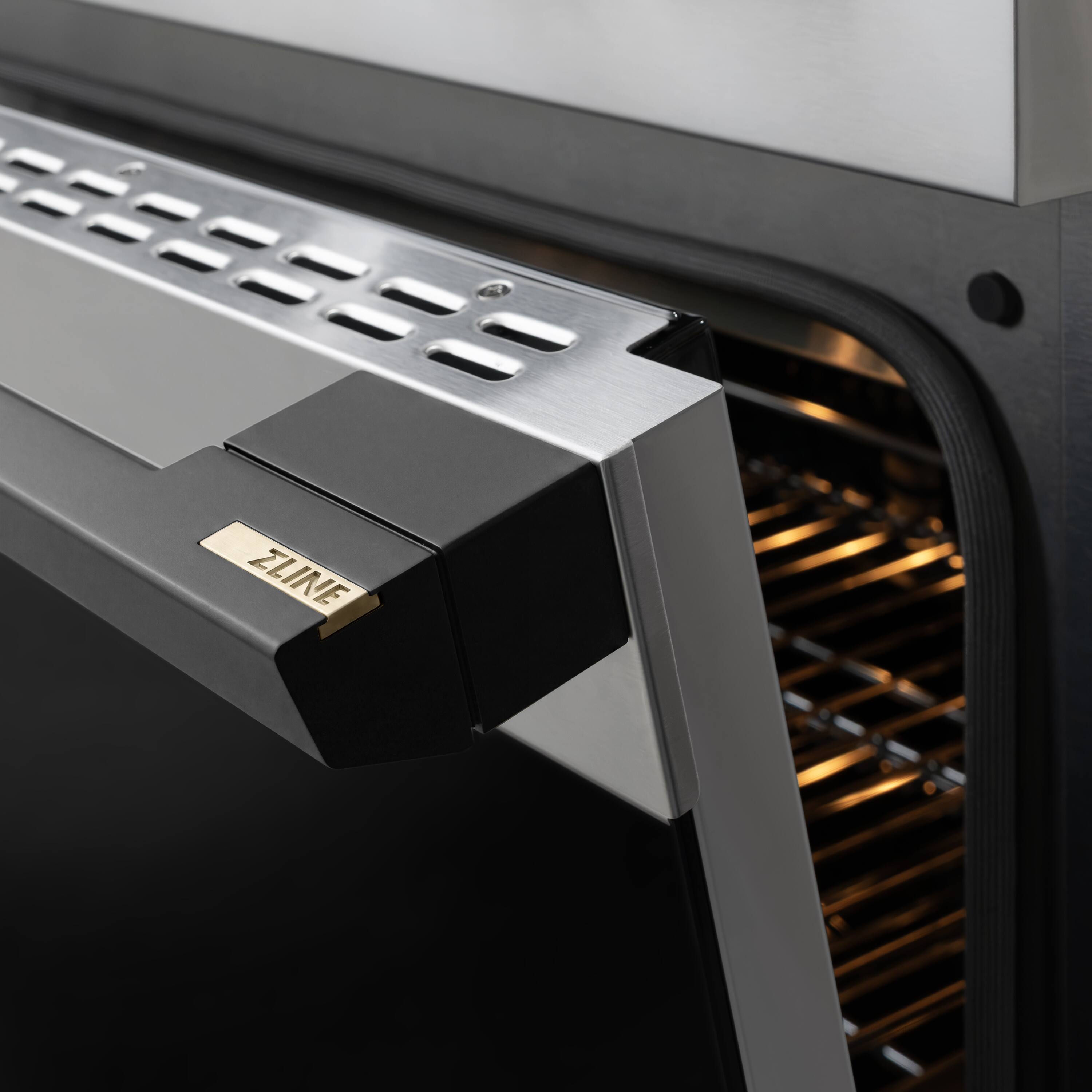 Alt View 16. ZLINE - Autograph 48 in. 6.7 cu. ft. Marino Freestanding DuoPro Dual Fuel Range with Convection Oven & Black Accents - Stainless Steel.