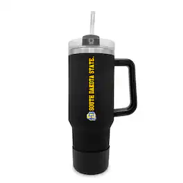 The Fanatic Group - South Dakota State Jackrabbits 40oz. Stainless Tumbler with Handle & Removable Straw - Black