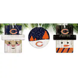 Fan Creations - Chicago Bears 3-Pack Ornament Set - Multicolor