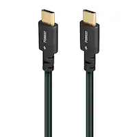 AudioQuest - Forest USB-C > C 4.9' Digital High-Definition Audio Cable with USB-C to USB-C Connectors - Black with Green Stripes - Front_Zoom