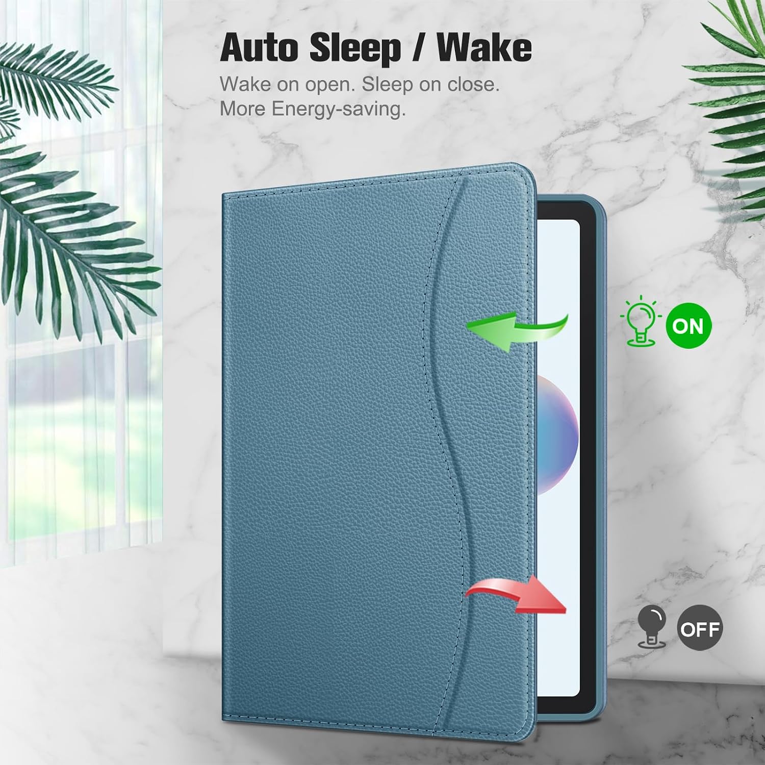 Auto Sleep / Wake  
Wake on open. Sleep on close.  
More Energy-saving.  

ON  
OFF
