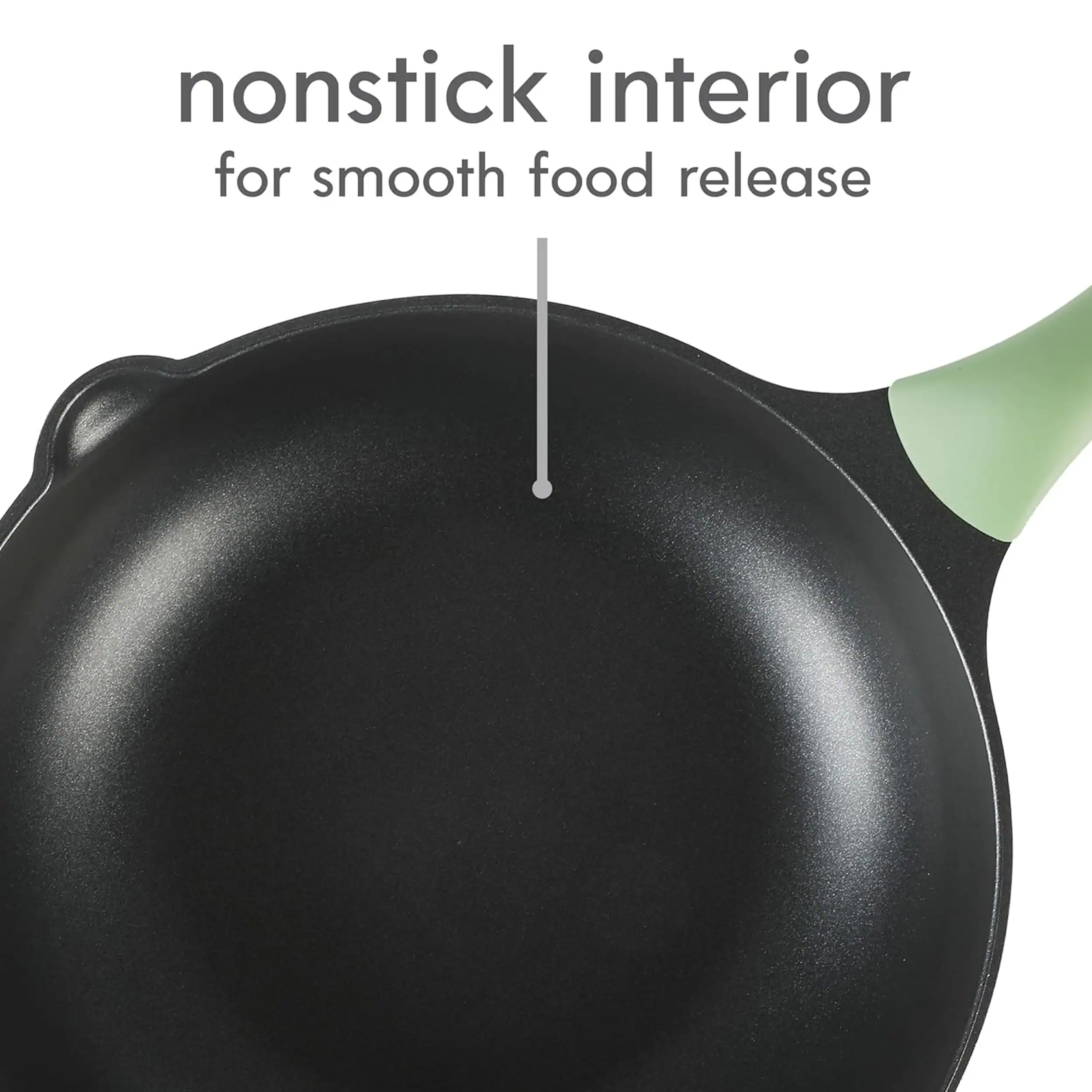 nonstick interior
for smooth food release