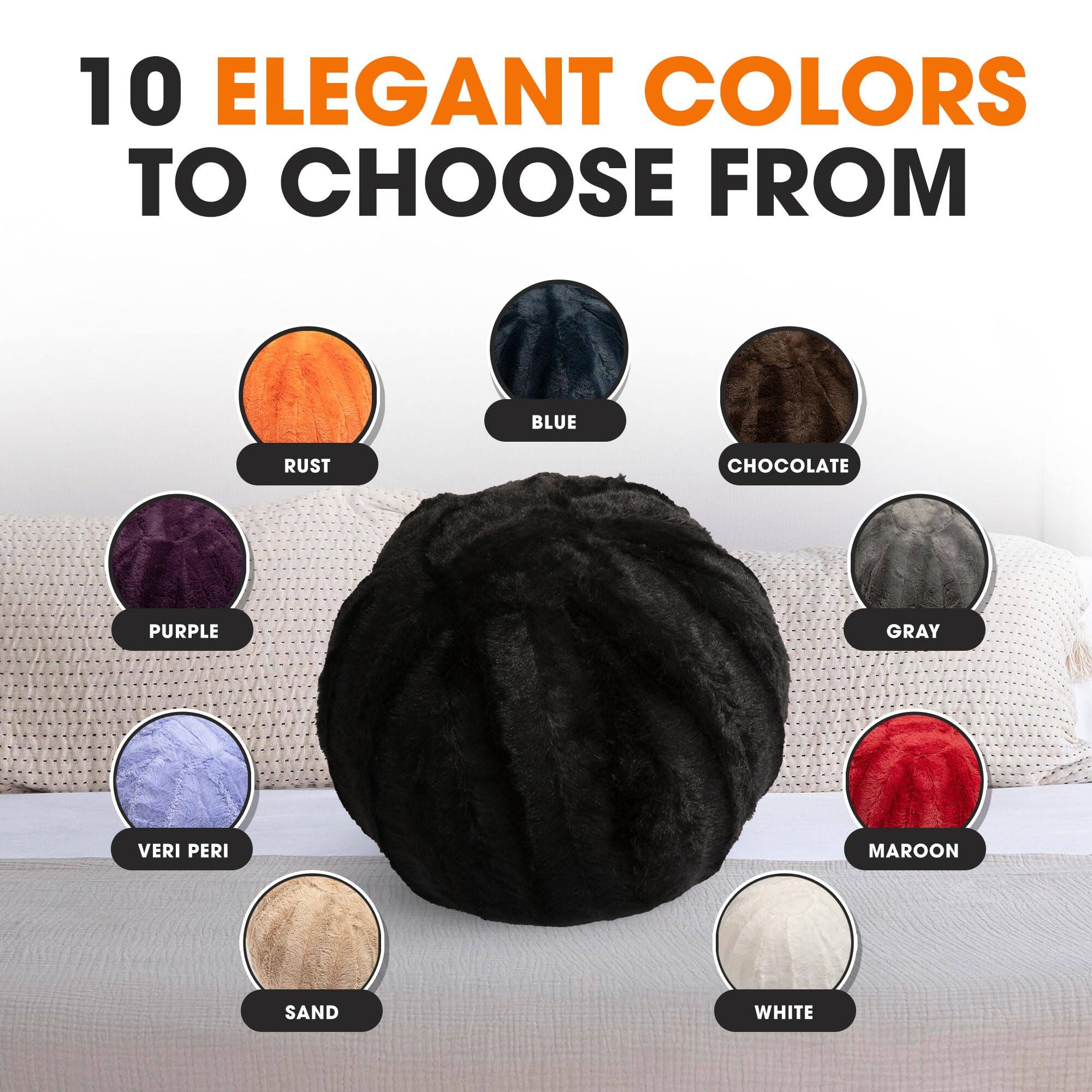 10 ELEGANT COLORS TO CHOOSE FROM

- BLUE
- RUST
- CHOCOLATE
- PURPLE
- GRAY
- VERI PERI
- MAROON
- SAND
- WHITE