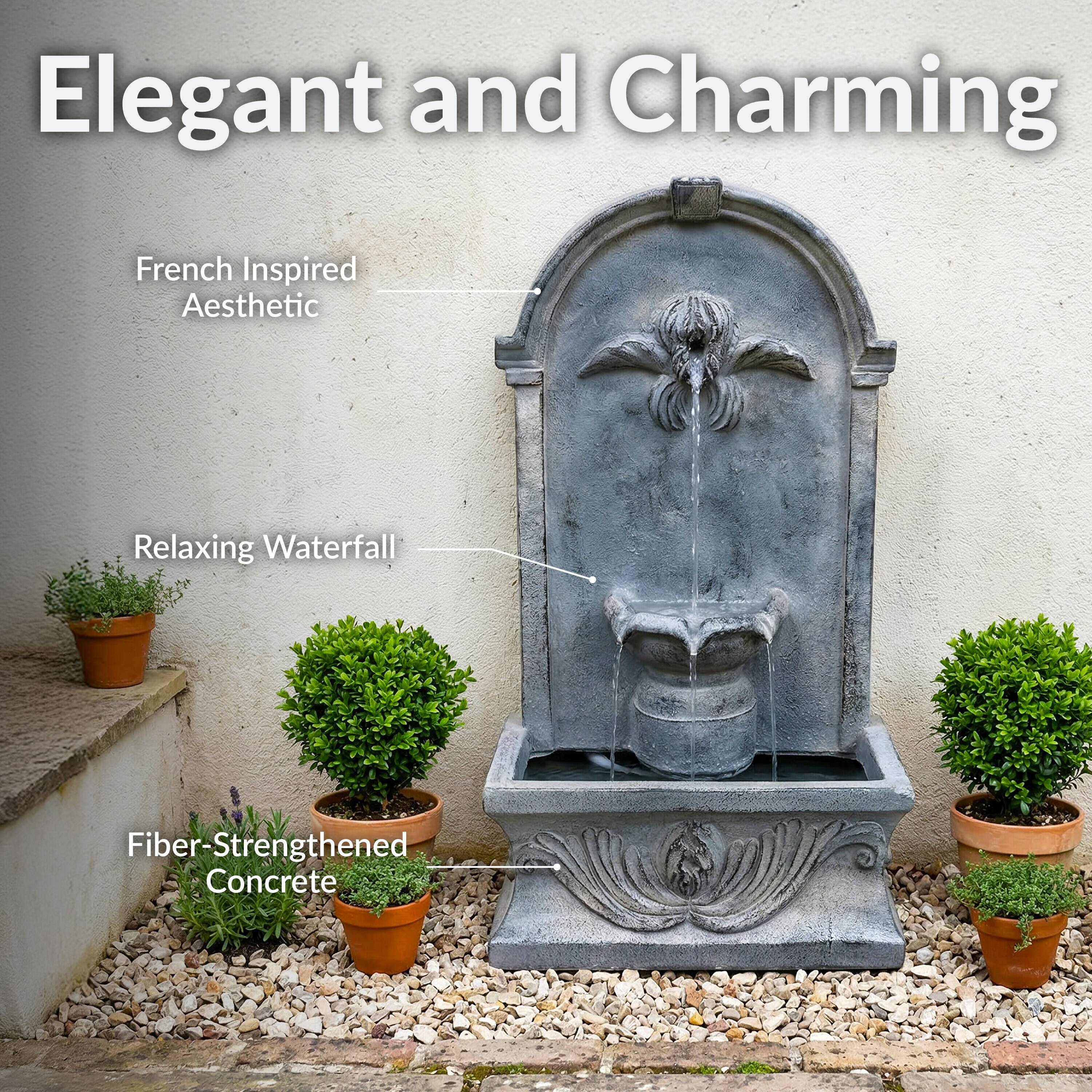 Elegant and Charming

- French Inspired Aesthetic
- Relaxing Waterfall
- Fiber-Strengthened Concrete