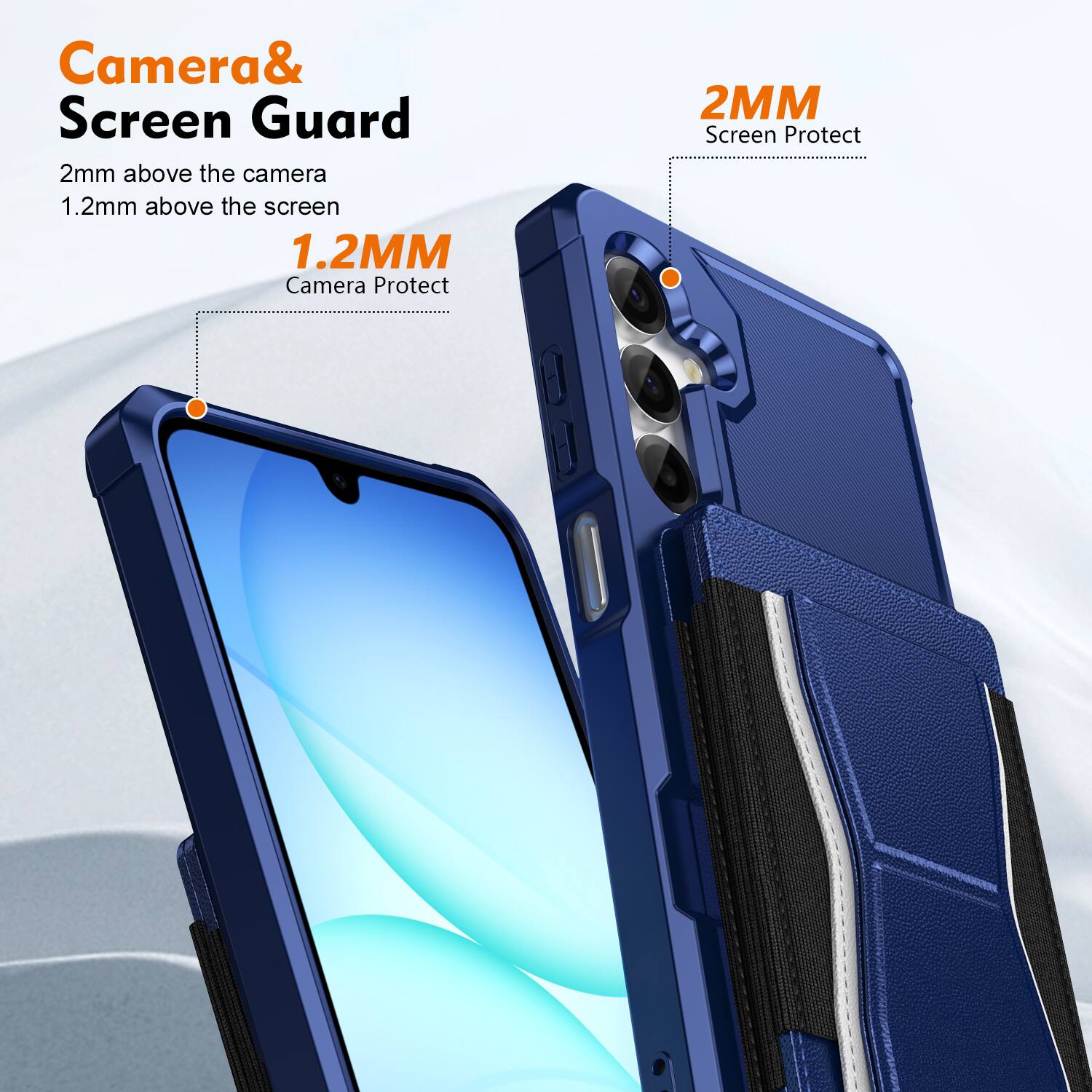 Camera & Screen Guard  
2mm above the camera  
1.2mm above the screen  

1.2MM Camera Protect  
2MM Screen Protect