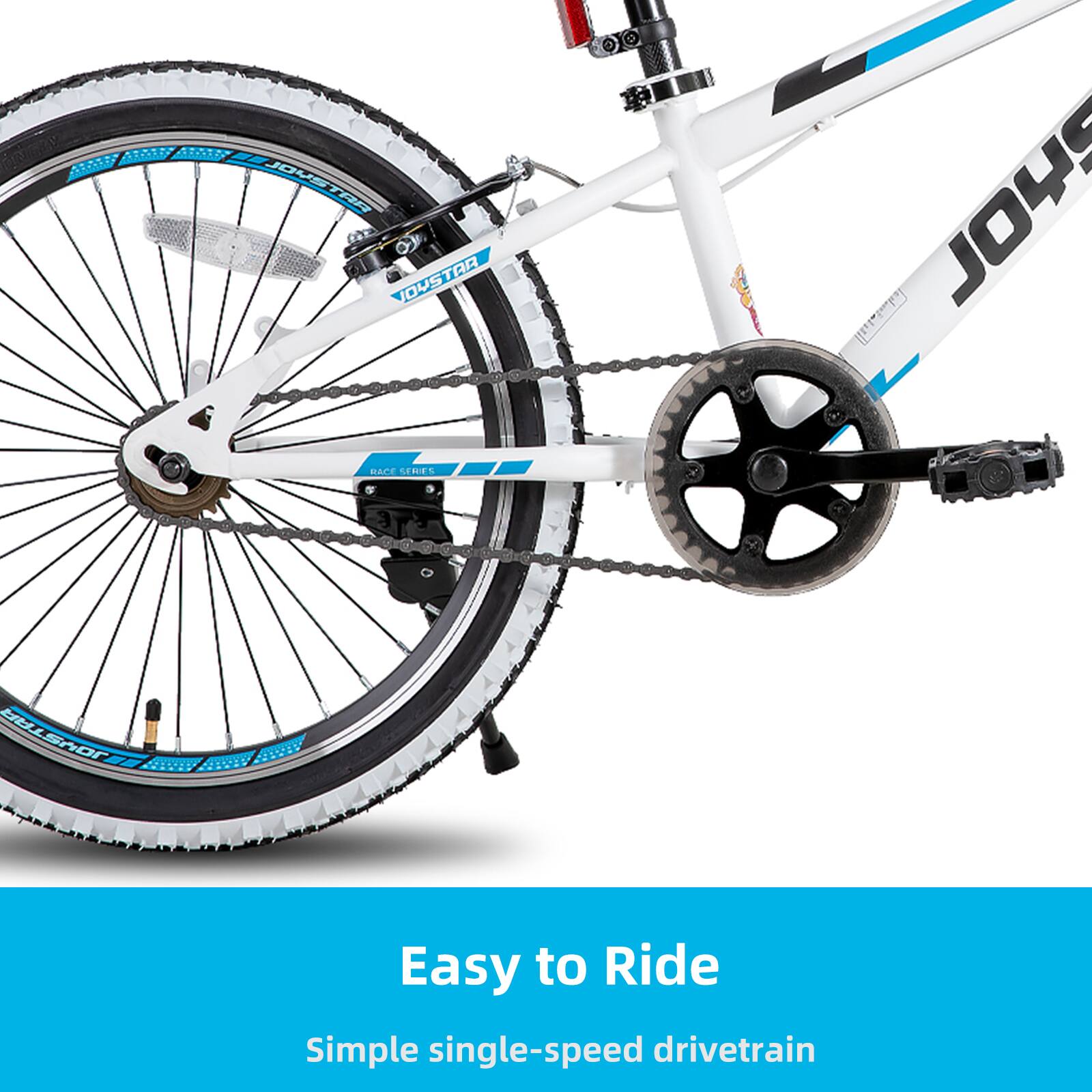 Easy to Ride  
Simple single-speed drivetrain