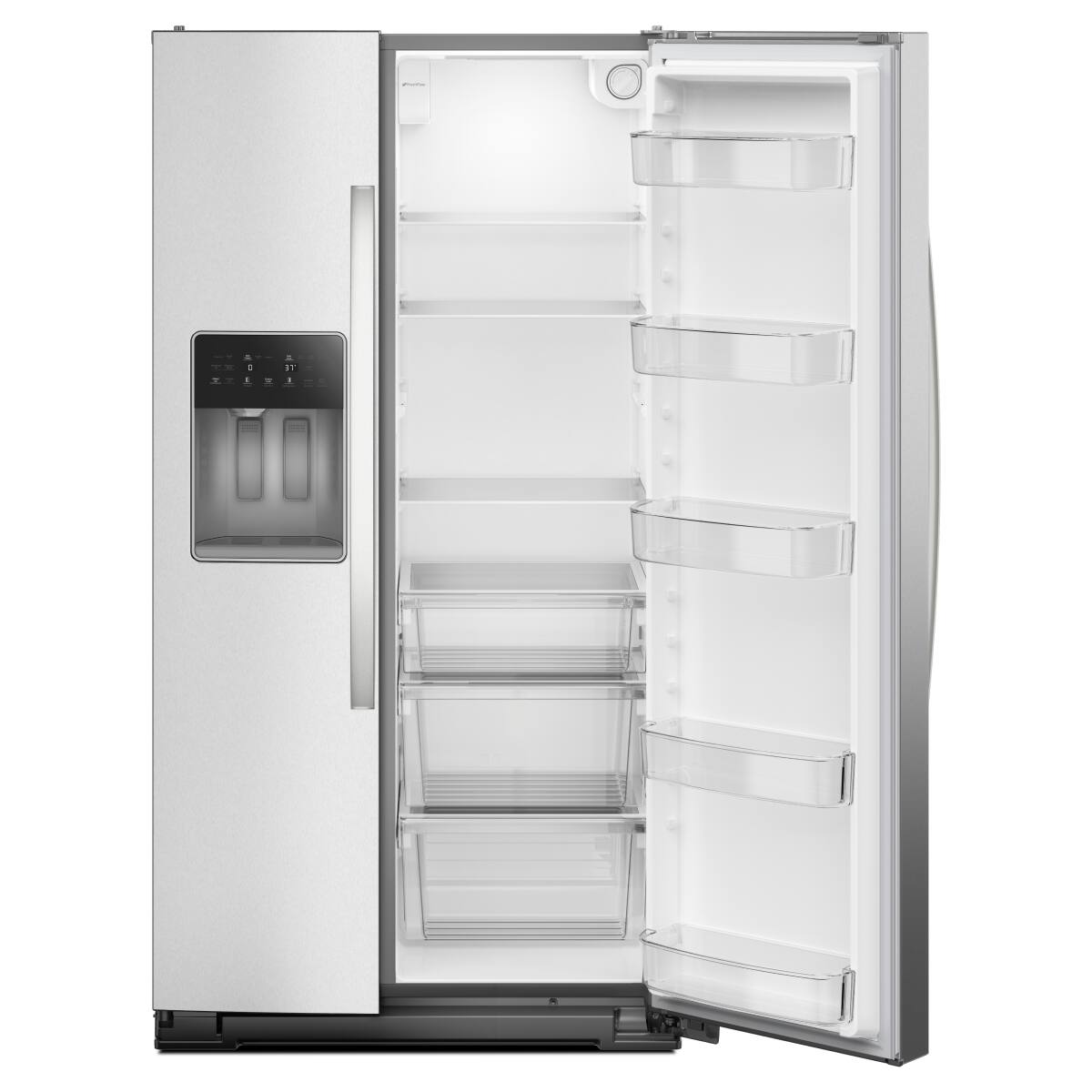 Alt View 11. Whirlpool - 21 Cu. Ft. Side-by-Side Counter-Depth Refrigerator with TruCool System - Fingerprint-Resistant Stainless Finish.