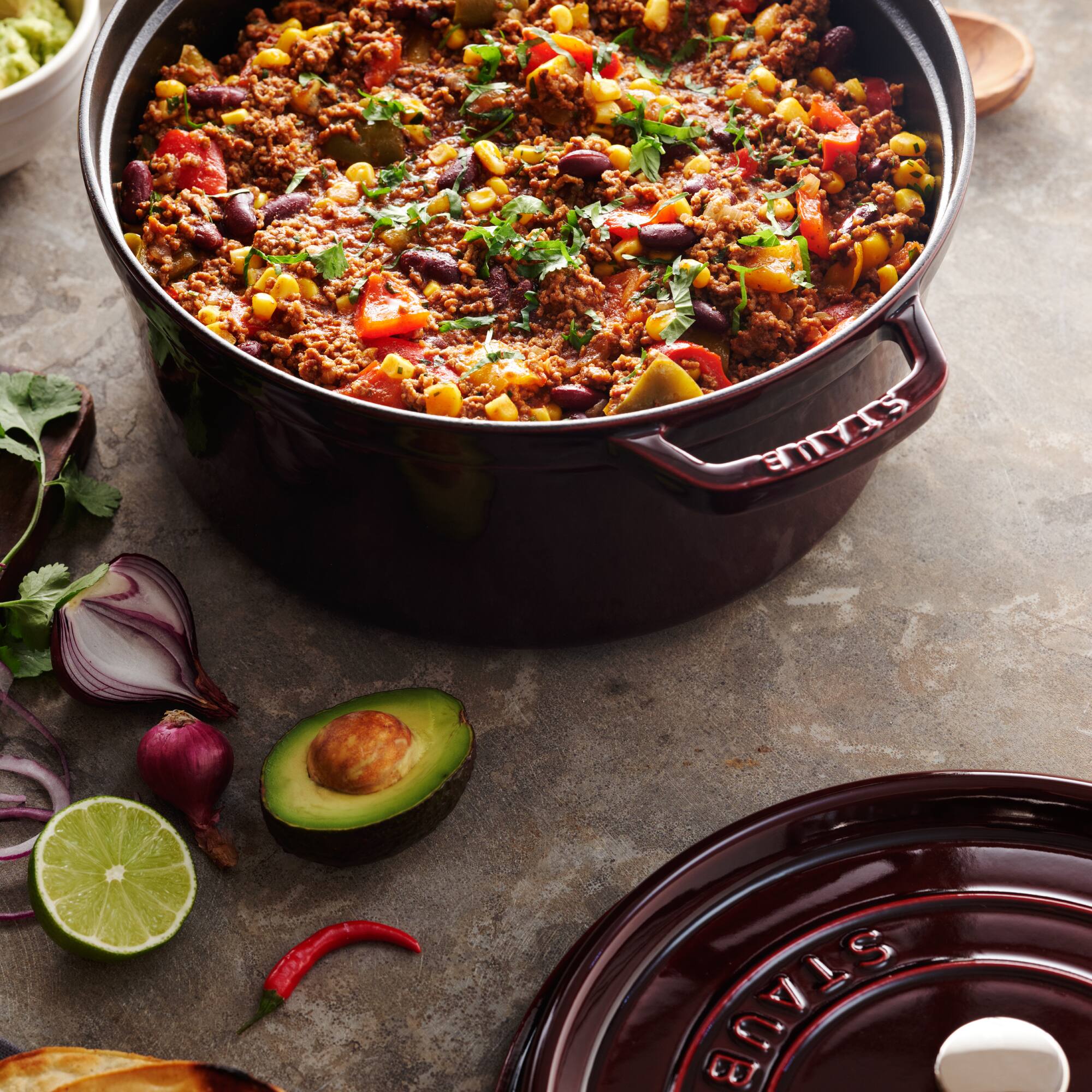 The text on the image reads:

"STAUB"