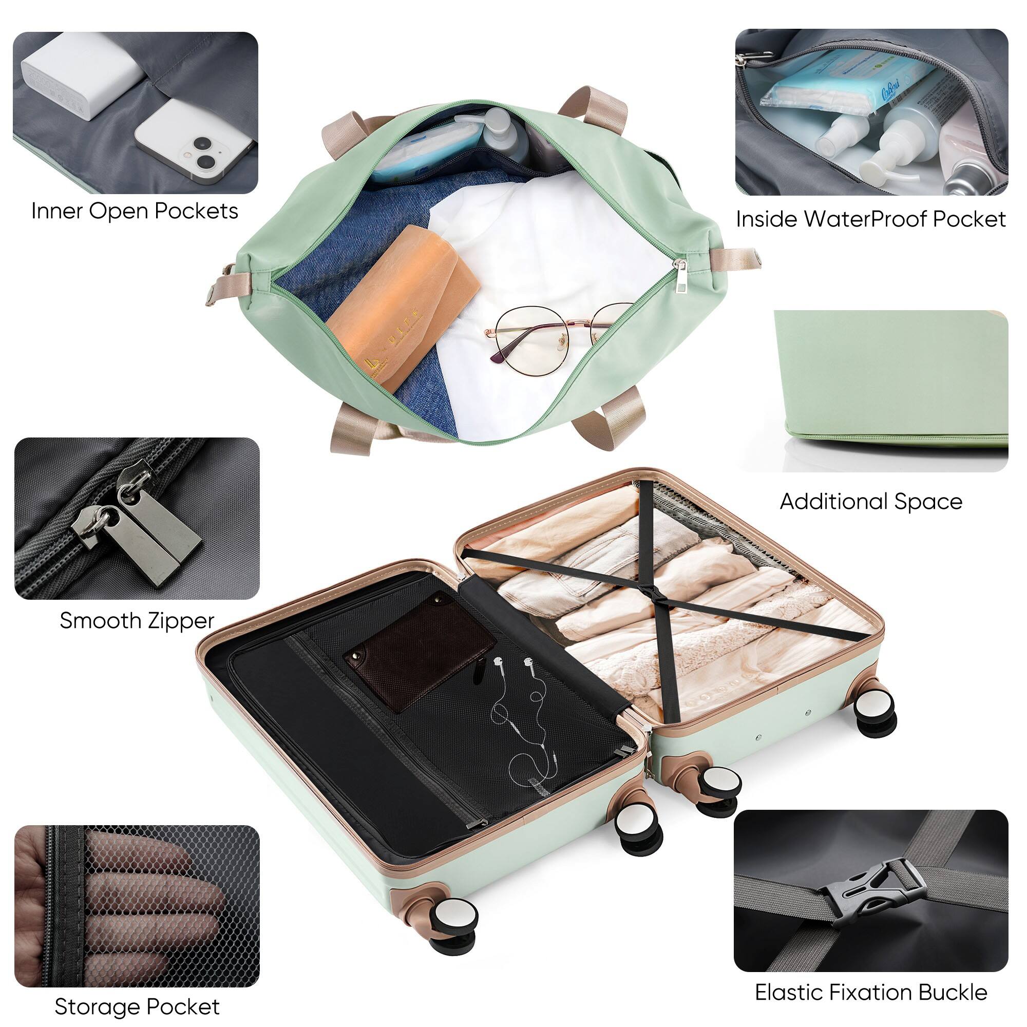 - Inner Open Pockets
- Inside WaterProof Pocket
- Additional Space
- Smooth Zipper
- Storage Pocket
- Elastic Fixation Buckle