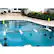 Front Zoom. Backyard Hero - Pool Volleyball Game, 120 inch Floating Net 2 in 1, with Glow-in-The-Dark Volleyball.