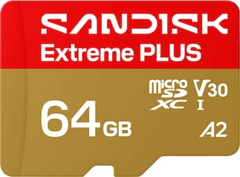 SANDISK 64GB Extreme PLUS microSDXC UHS I Memory Card, R/W Speeds SANDISK 64GB Extreme PLUS microSDXC UHS I Memory Card, R/W Speeds