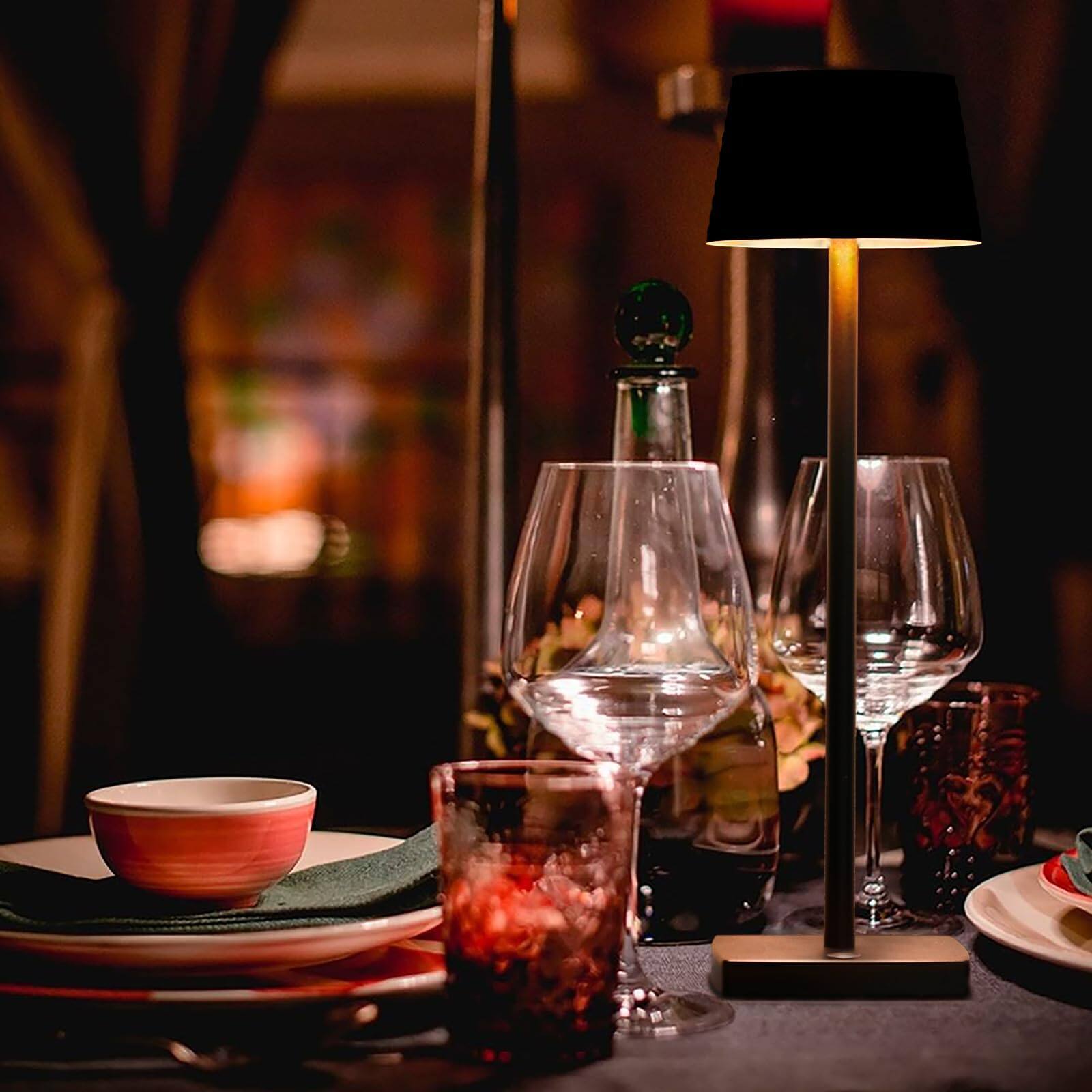 Alt View 3. Dazzling Pops - Cordless Rechargeable Table Lamp Color Temperature Dimmable IP54 Waterproof Battery Operated Portable - 1-Pack-Walnut.