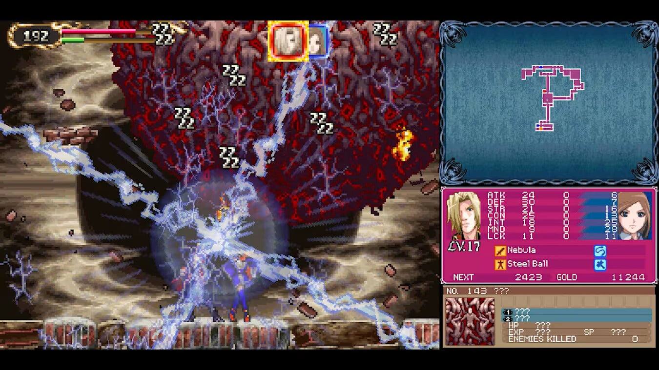 192 22 2Z 22 Z3, 2Z 22 72 22 ATK DEF CON INT STR 1 4015891 : MND LCK 1 CV.17 Nebula  Steel Ball NEXT 2423 GOLD NO. 1 143 ??? 11221 1 1 1244 1 ??? 2 ??? HP ??? EXP SP ENEMIES KILLED ???