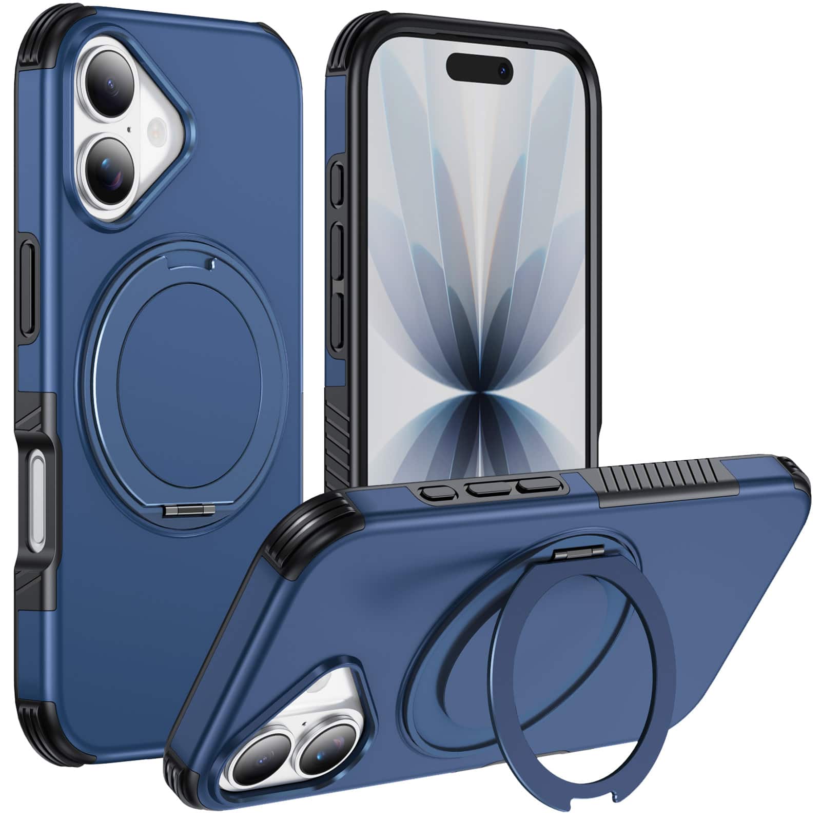 UUCOVER - Magnetic Case for iPhone 17,Shockproof TPU+PC Case Rind Holder Stand Case Compatible with MagSafe Cover - Blue price history on PriceWatchPro