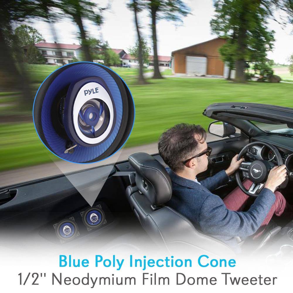 Blue Poly Injection Cone  
1/2" Neodymium Film Dome Tweeter