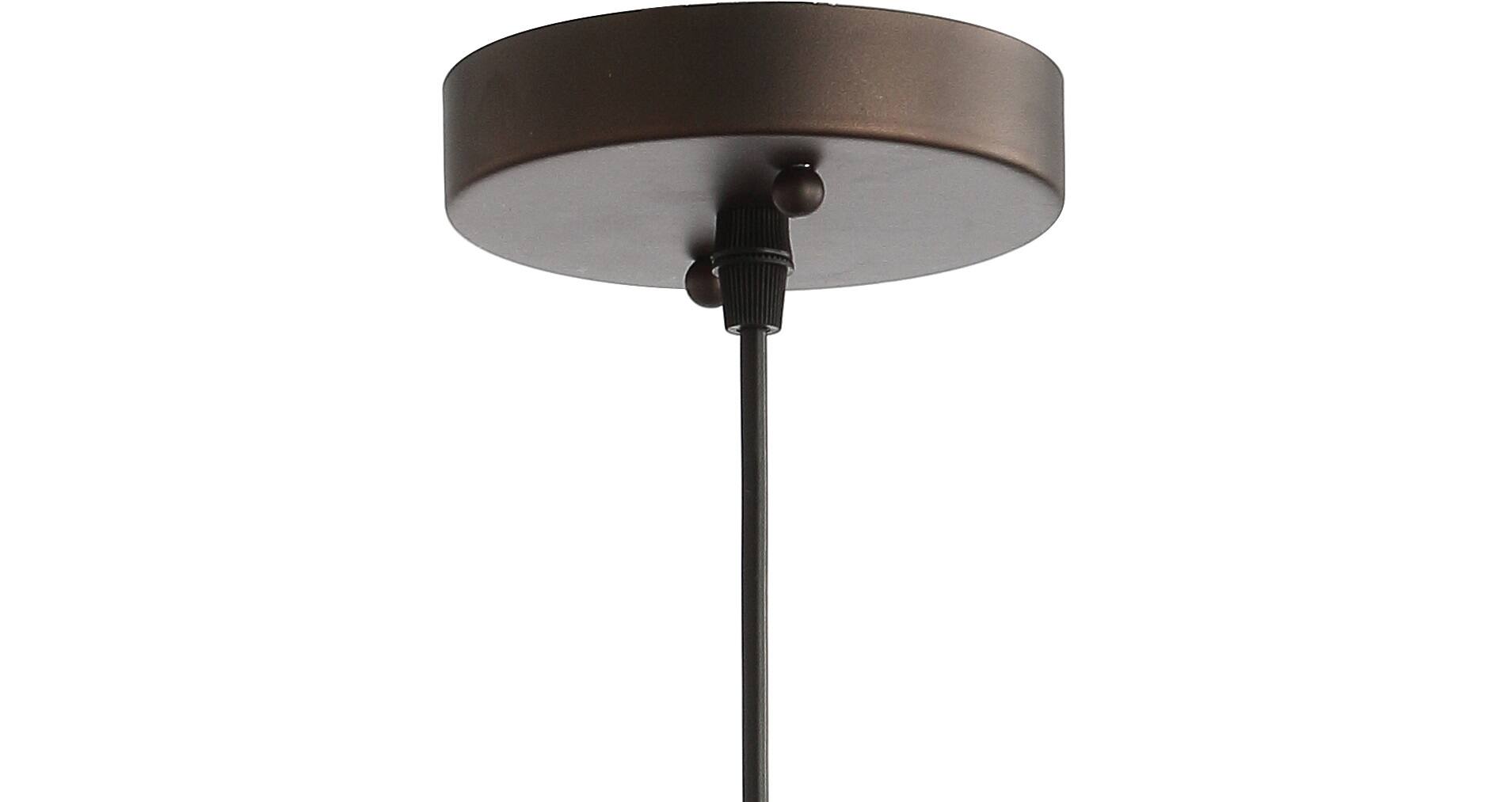 Alt View 4. Jonathan Y - Farmhouse 14.25" Adjustable Industrial Metal LED Pendant, Oil Rubbed Bronze - Oil Rubbed Bronze.