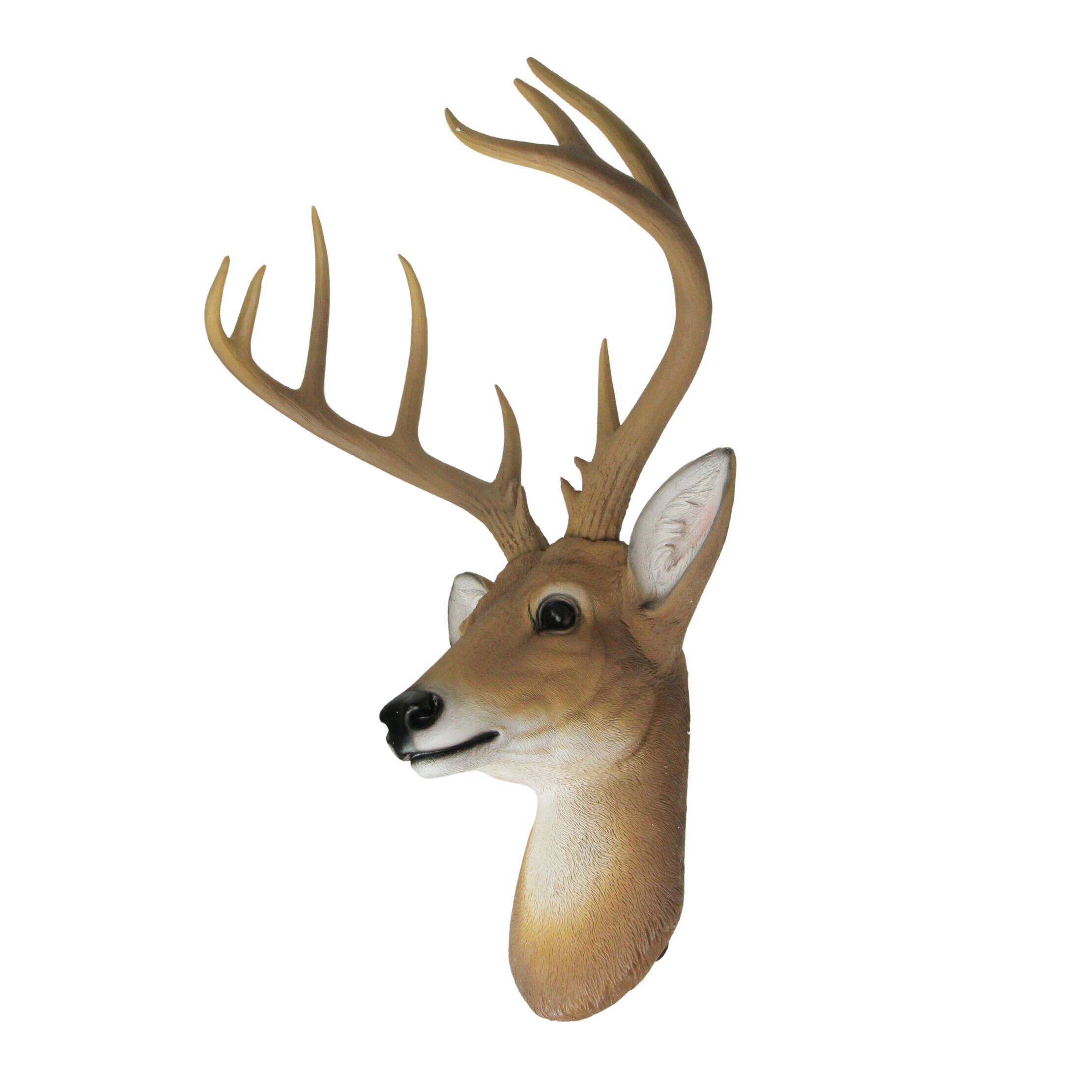 Alt View 2. Zeckos - 12 Point Buck Deer Head Bust Wall Hanging Lodge Decor Trophy Mount 23.5 Inches - Brown.