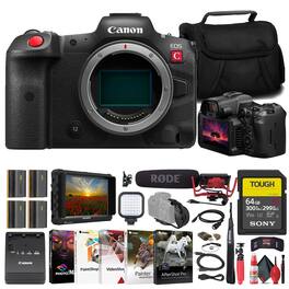 Canon - EOS R5 C Mirrorless Cinema Camera + 4K Monitor + Mic + 64GB Card + Bag + More (International Version)