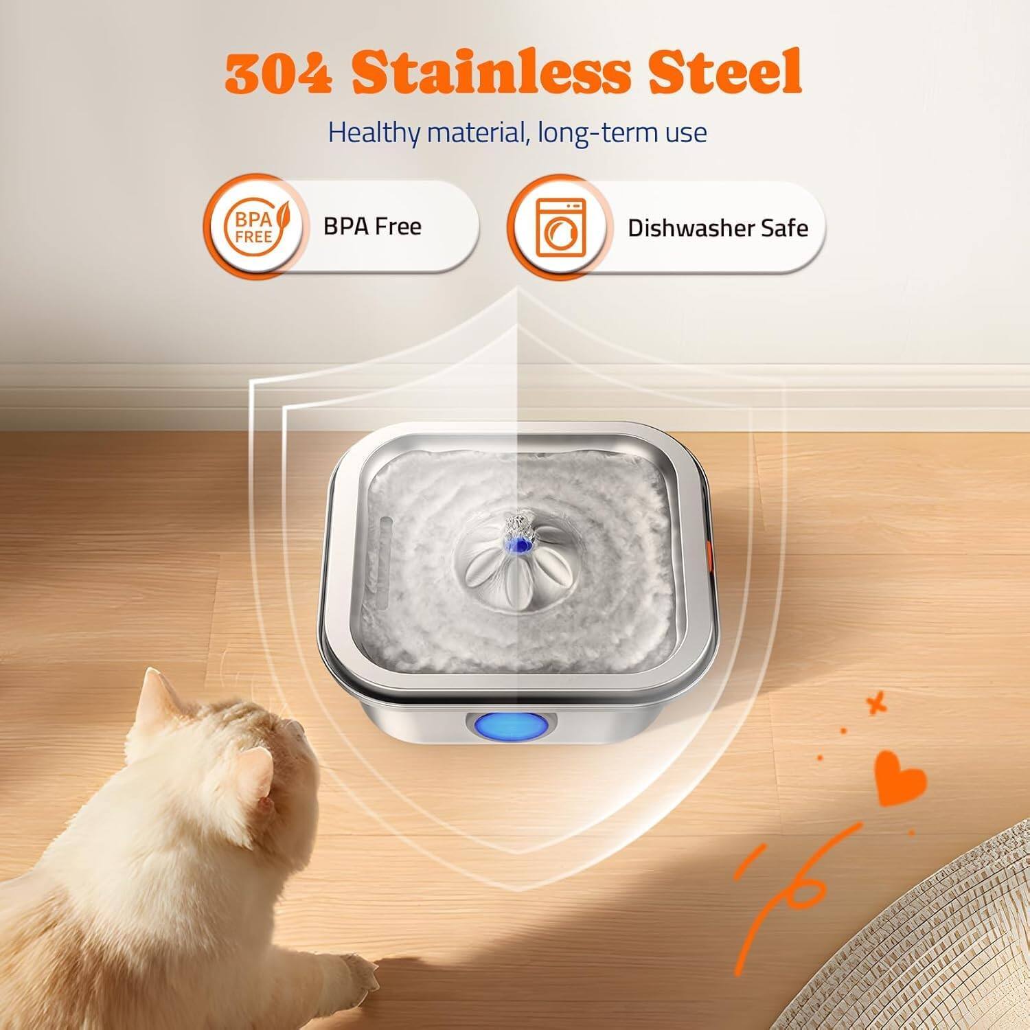 304 Stainless Steel  
Healthy material, long-term use  

BPA Free  
Dishwasher Safe
