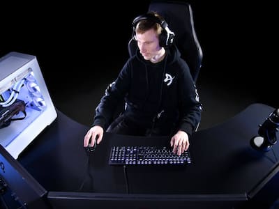 Arozzi Arena Angelo Gaming Desk Pure Black ARENA-ANGELO-PBK-M Arozzi Arena Angelo Gaming Desk Pure Black ARENA-ANGELO-PBK-M