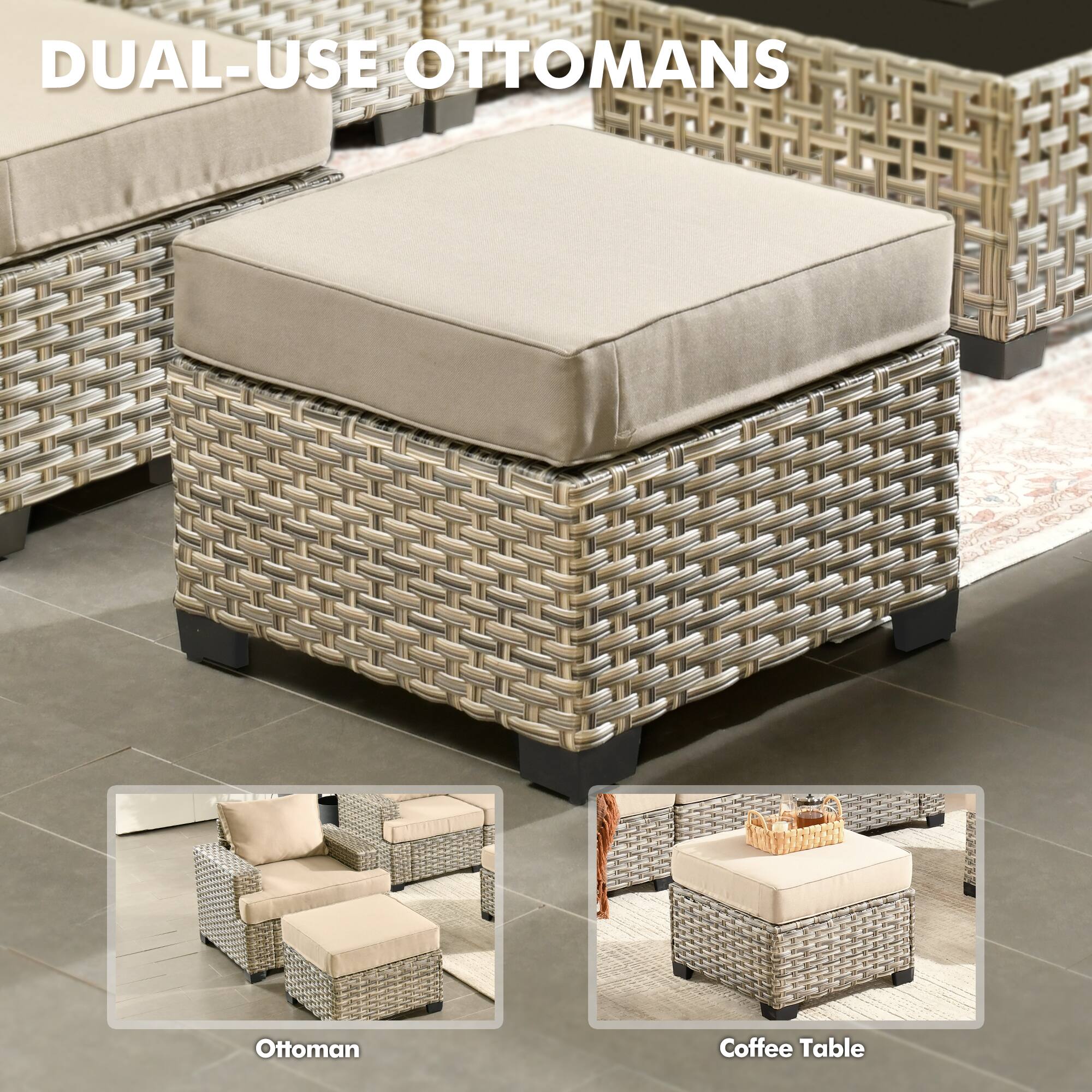 DUAL-USE OTTOMANS

Ottoman

Coffee Table
