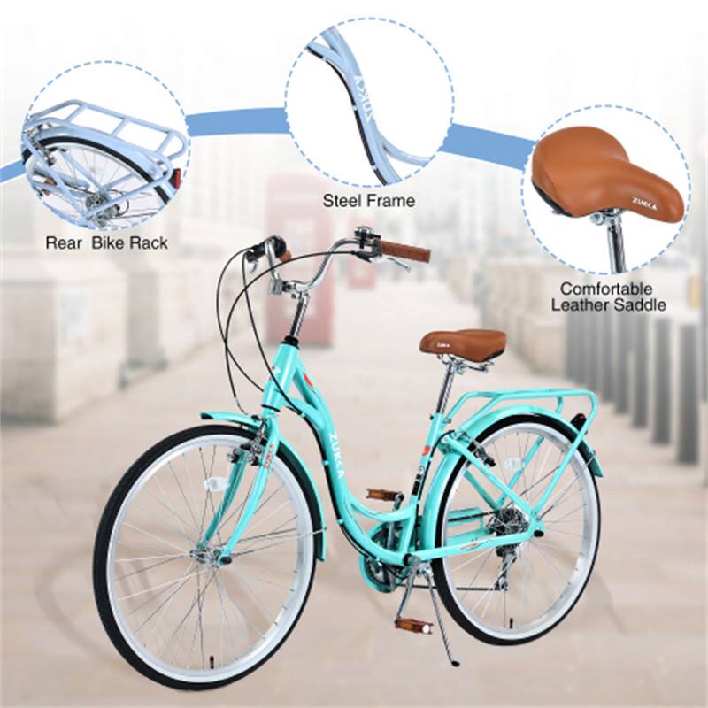 ZUKKA Steel Frame ZURCA Rear Bike Rack Comfortable Leather Saddle